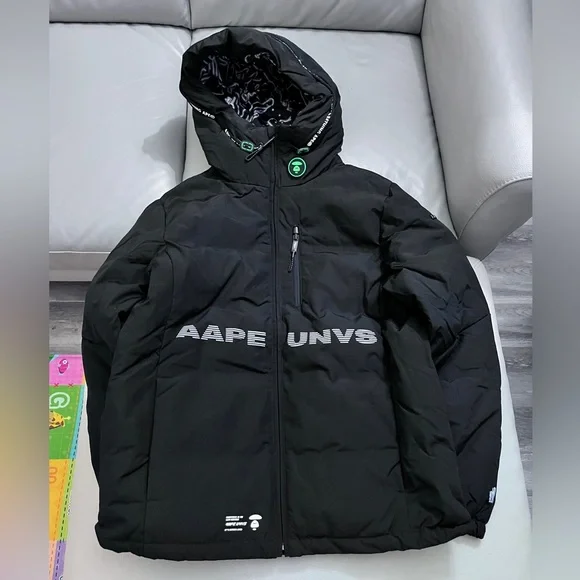 NWT-AAPE by A Bathing Ape (BAPE) Hooded Down Coat - Men L/WomenXL - Picture 4 of 13